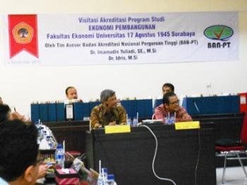 Visitasi Akreditasi Study Ekonomi Pengembangan FE UNTAG Surabaya Oleh Tim BAN-PT