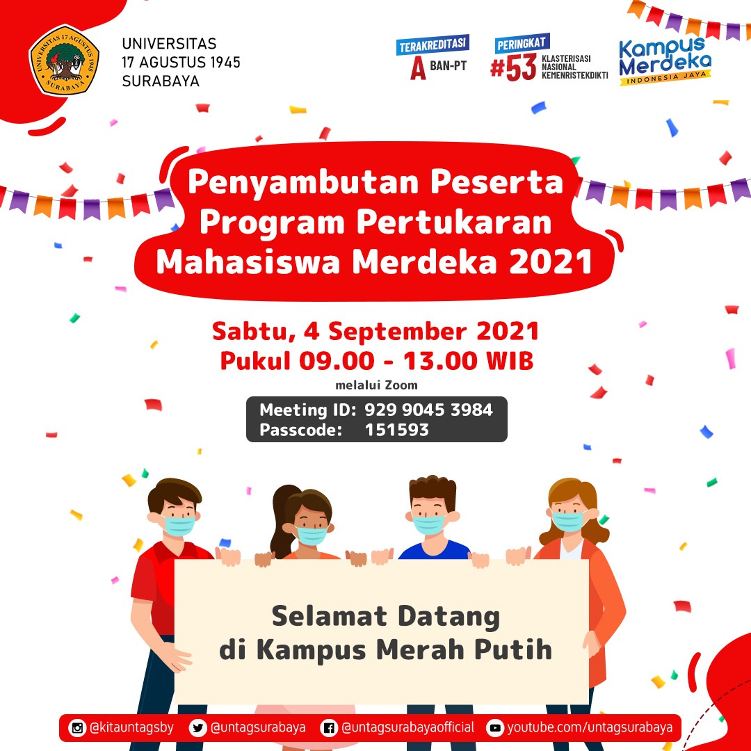 Penyambutan Peserta Program Pertukaran mahasiswa Merdeka 2021