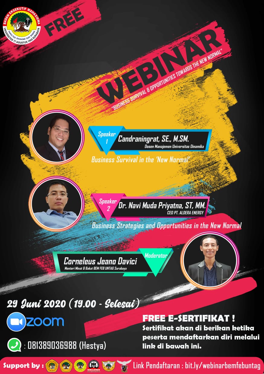 WEBINAR BUSINESS SURVIVAL & OPPORTUNITIES TOWARDS THE NEW NORMAL